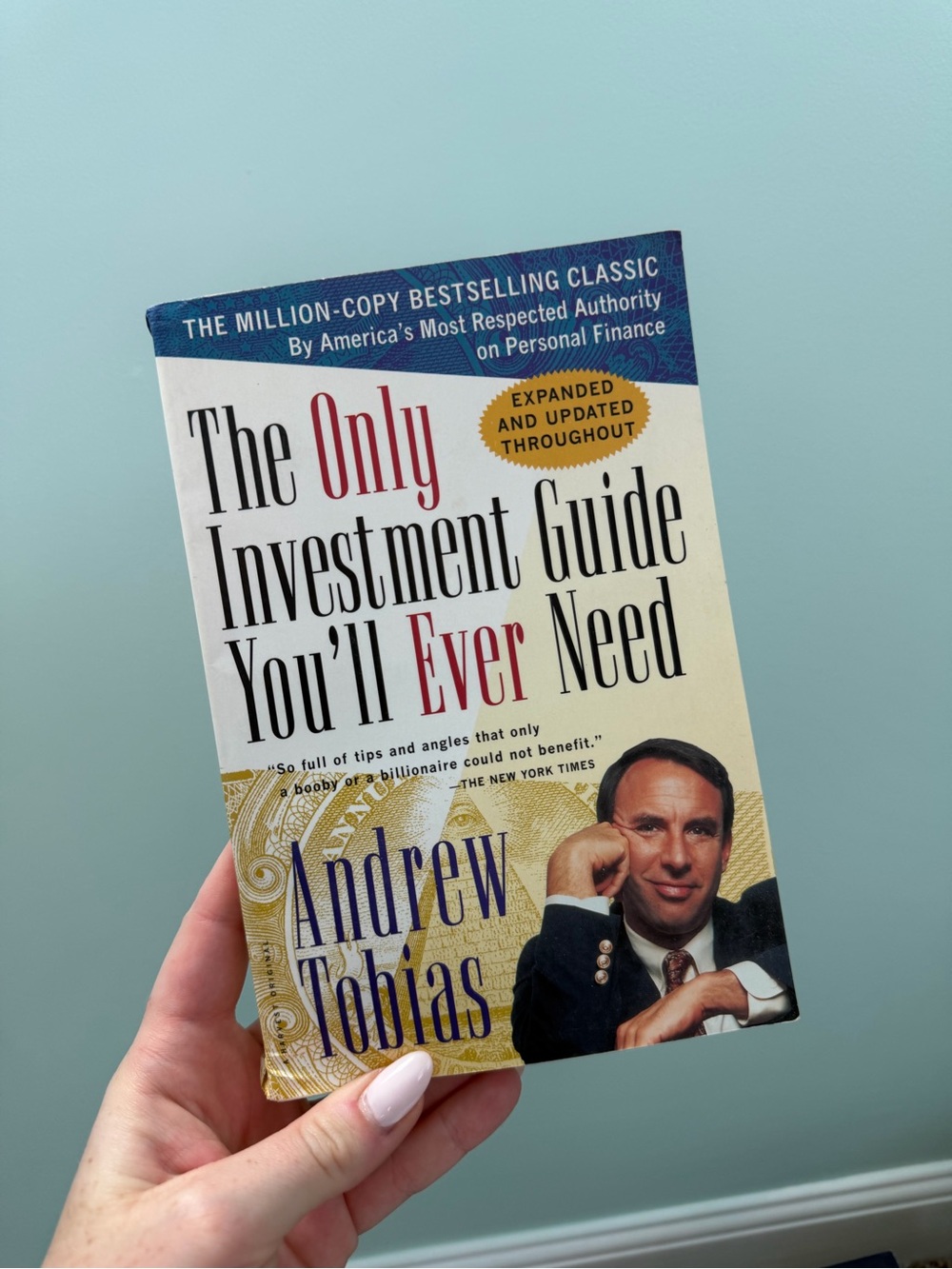 The Only Investment Guide You'll Ever Need by Andrew Tobias - White & Blue Cover
